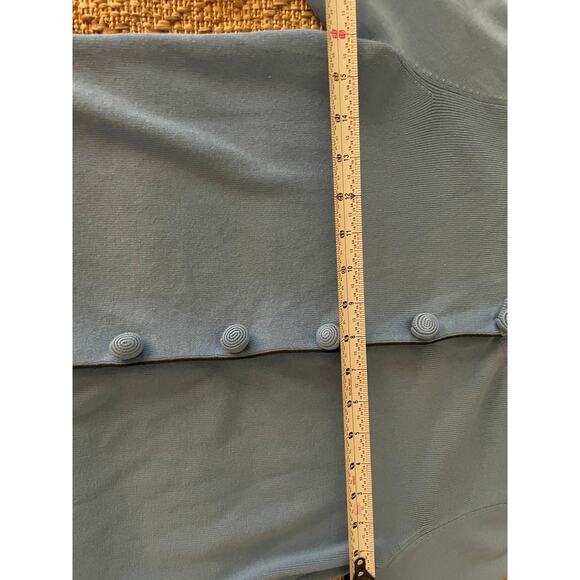 90s style Designers Originals Blue Cardigan with Black edging SZ Small - Picture 7 of 8